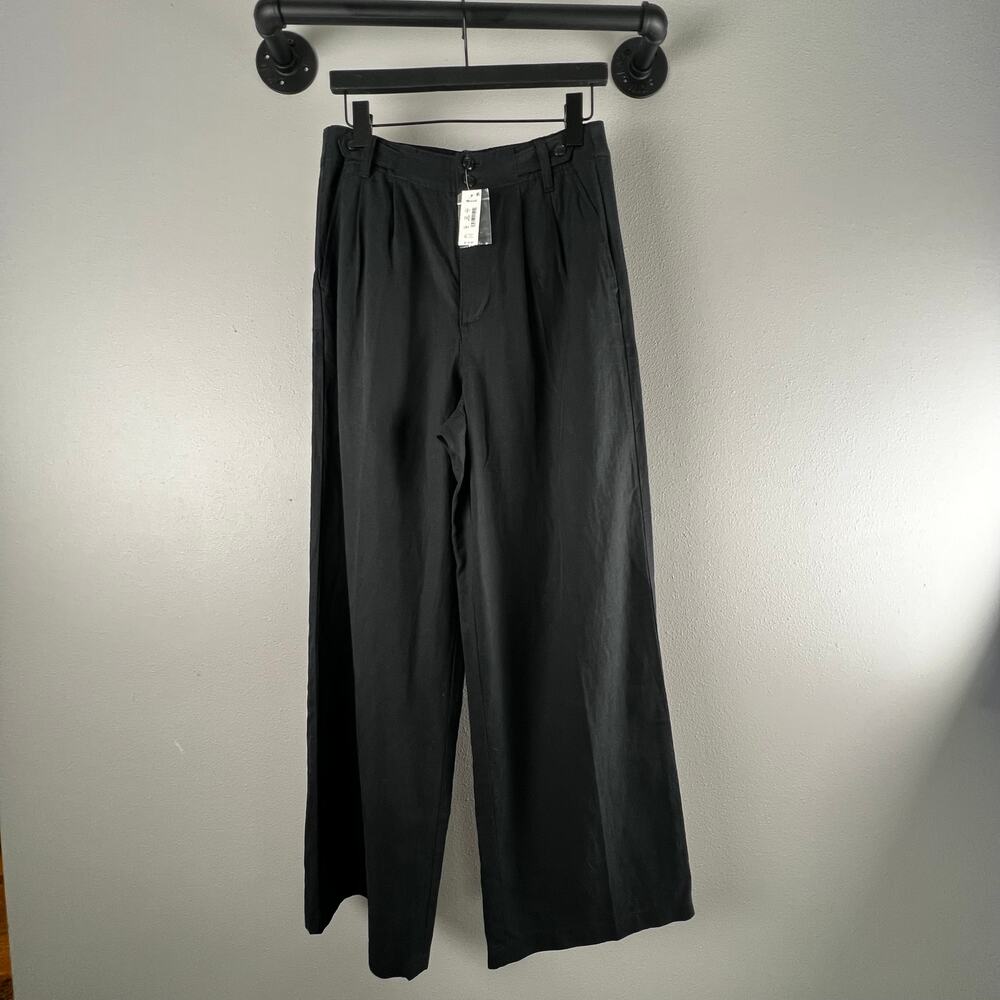 Madewell True Black The Harlow Wide-Leg Pant NWT Size 6